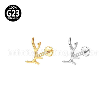 Piercing Labret Titânio Galho