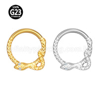 Piercing Argola Titânio Detalhes Cobra