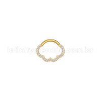 Piercing Meia Argola Aço Cirúrgico Nuvem