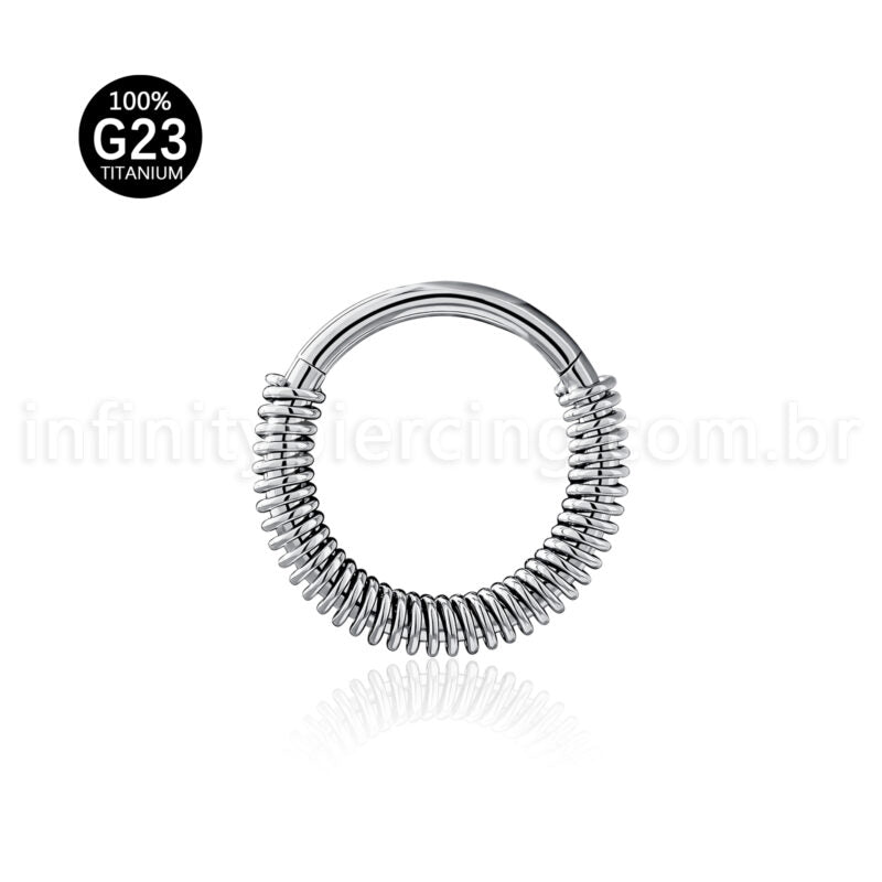 Piercing Argola Titânio Detalhe Arame