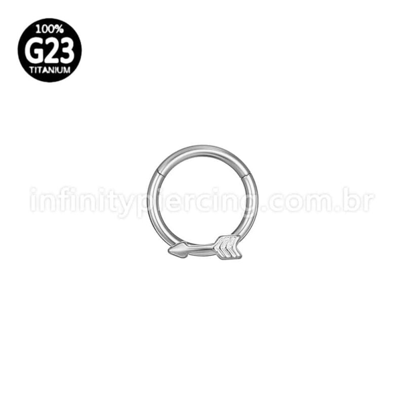 Piercing Argola Titânio Flecha