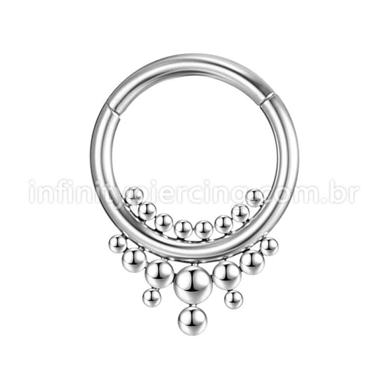 Piercing Argola Aço Cirúrgico Segmento Articulado Indiano