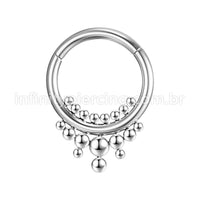 Piercing Argola Aço Cirúrgico Segmento Articulado Indiano