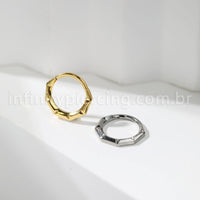 Piercing Argola Titânio Com Detalhes