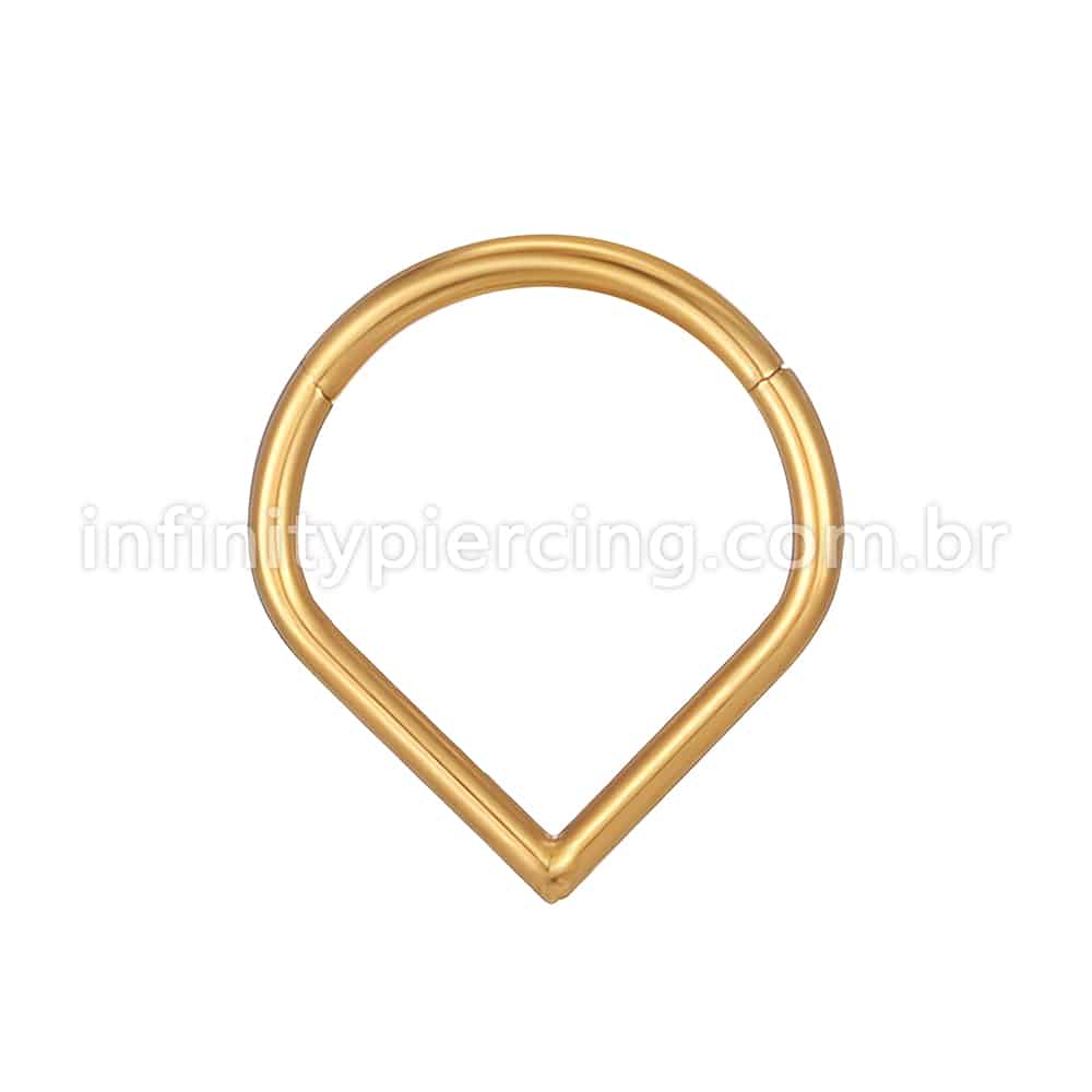 Piercing Argola Gota Aço Cirúrgico Segmento Articulado