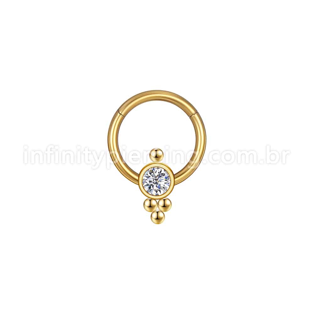 Piercing Argola Aço Cirúrgico Segmento Articulado Indiano