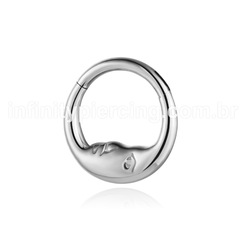 Piercing Argola Aço Cirúrgico Lua