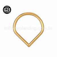Piercing Argola Gota Titânio Segmento Articulado