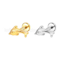 Piercing Labret Aço Cirúrgico Golfinho