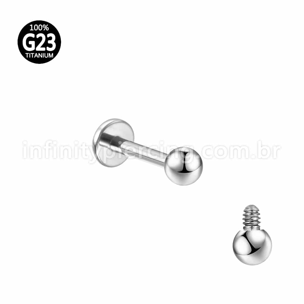 Piercing Labret Titâno Rosca Interna