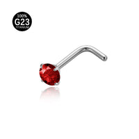 Piercing Nostril Curvo Titânio Zircônia Redonda 10153
