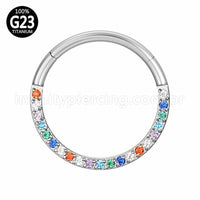 Piercing Argola Segmento Articulado Titânio Zircônia