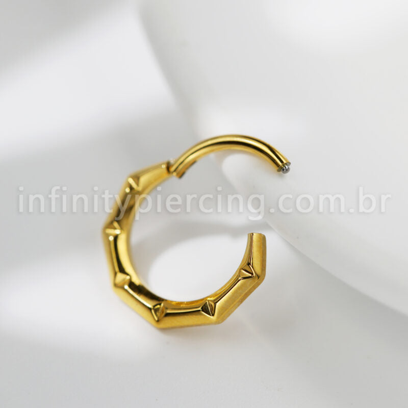 Piercing Argola Titânio Com Detalhes