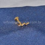 Piercing Labret Titânio Cobra Zircônia