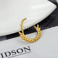 Piercing Argola Titânio Coroa De Folhas