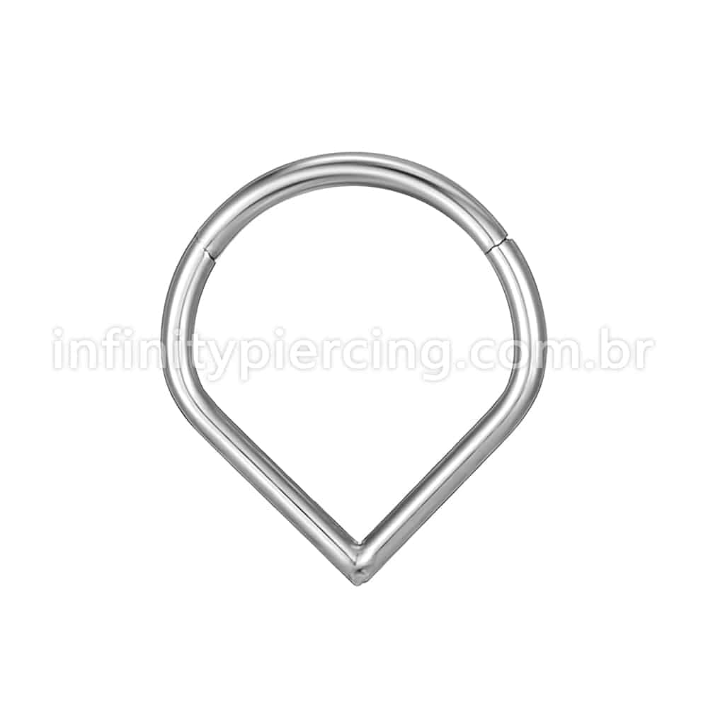 Piercing Argola Gota Aço Cirúrgico Segmento Articulado