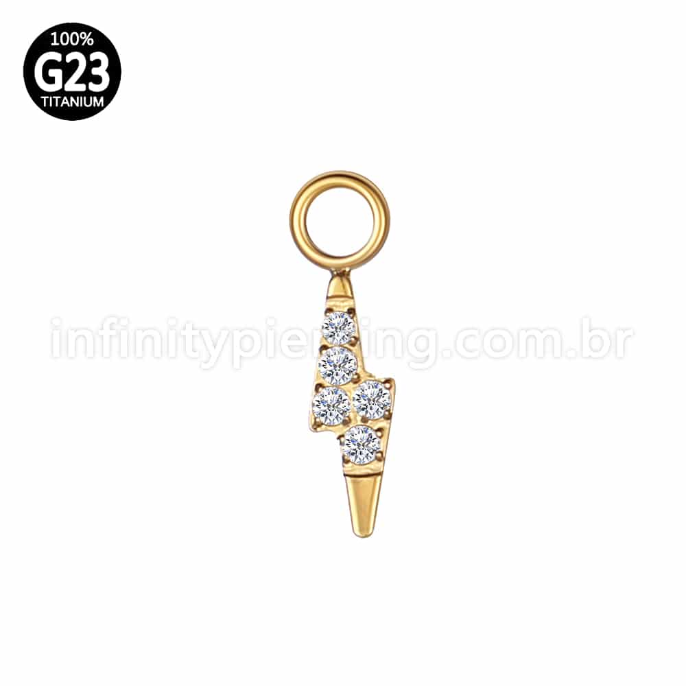 Pingente Para Piercing Titânio