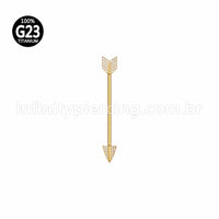 Piercing Transversal  Flecha Titânio