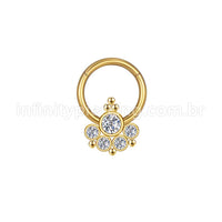 Piercing Argola Aço Cirúrgico Segmento Articulado Indiano