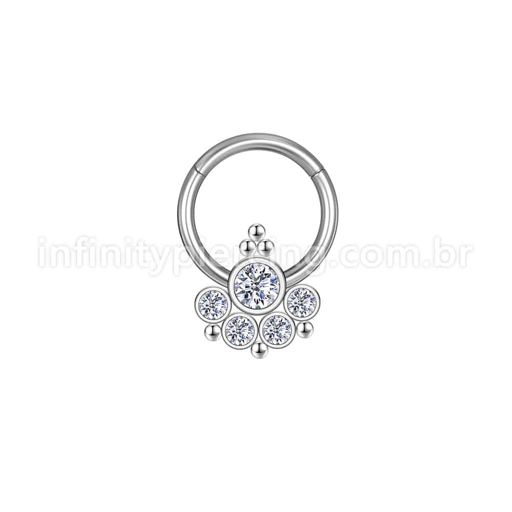 Piercing Argola Aço Cirúrgico Segmento Articulado Indiano