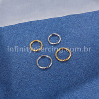Piercing Argola Segmento Articulado Aço Cirúrgico Detalhado