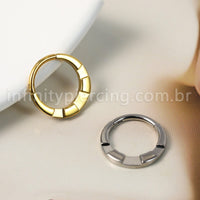 Piercing Argola Titânio Segmento Articulado Detalhada