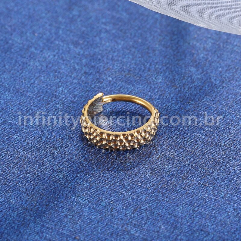 Piercing Argola Aço Cirúrgico Segmento Articulado Detalhado