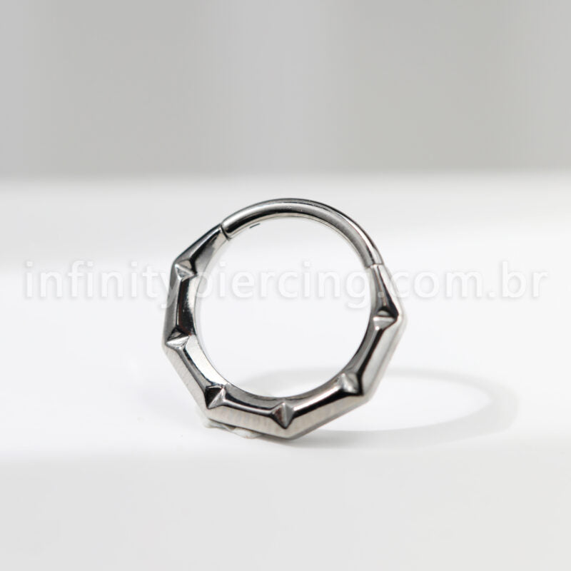 Piercing Argola Titânio Com Detalhes