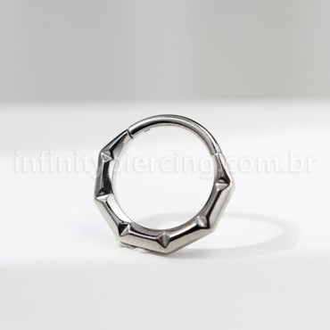 Piercing Argola Titânio Com Detalhes
