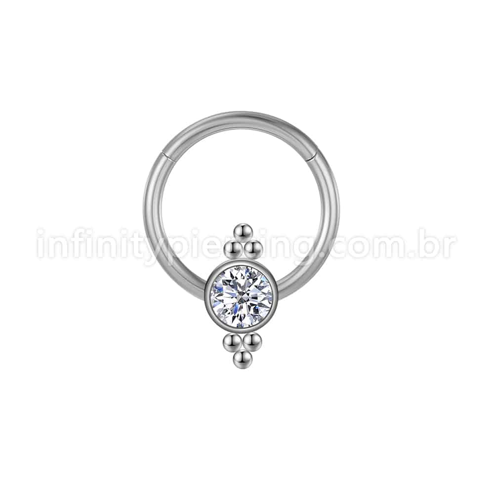 Piercing Captive Titânio Zircônia Indiano
