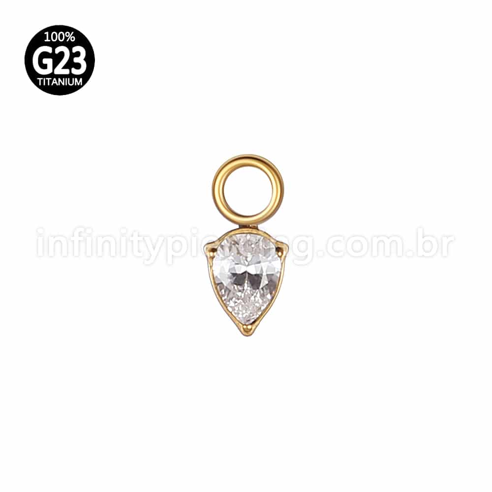 Pingente Para Piercing Titânio