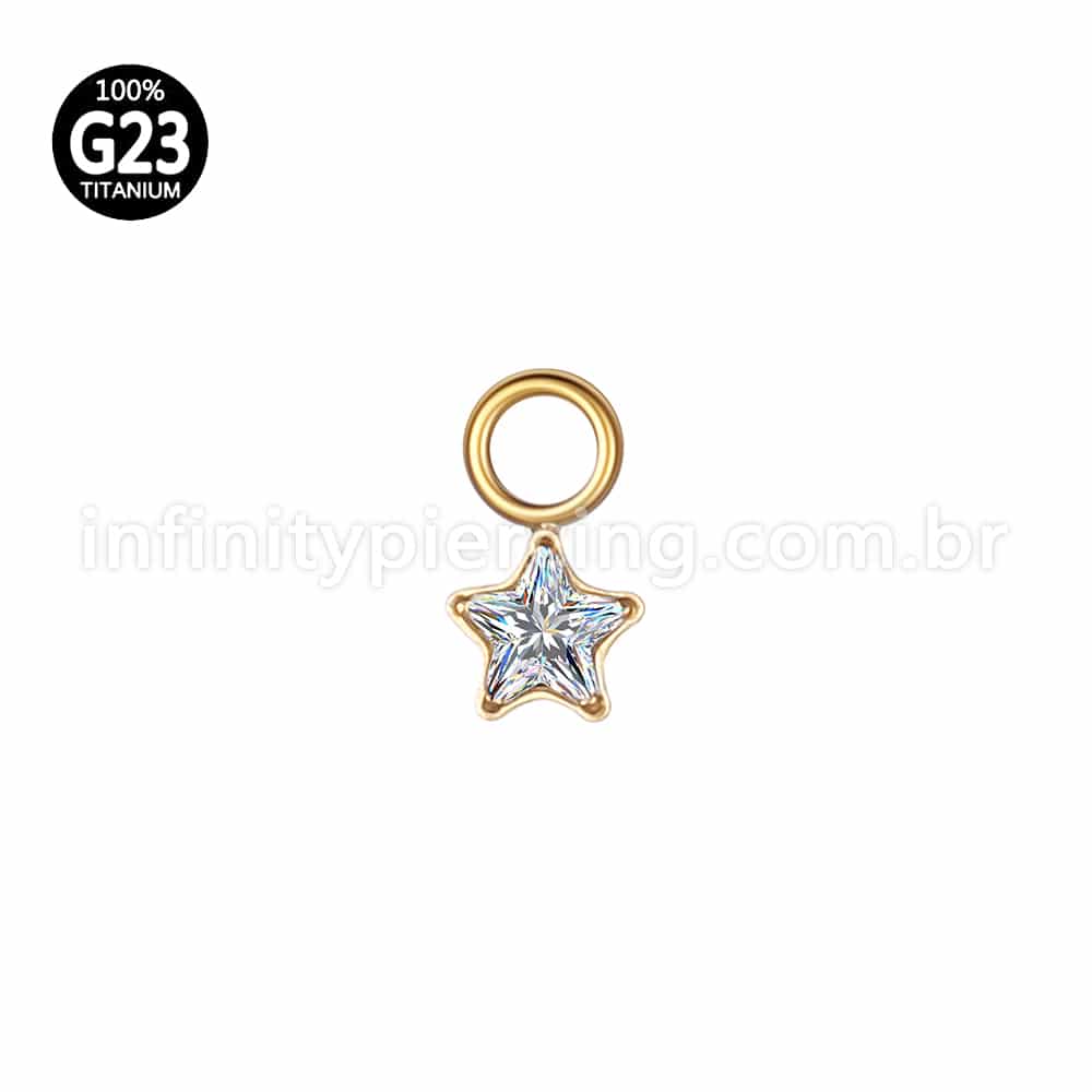 Pingente Para Piercing Titânio