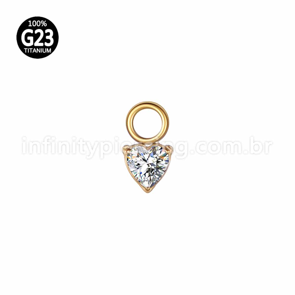 Pingente Para Piercing Titânio