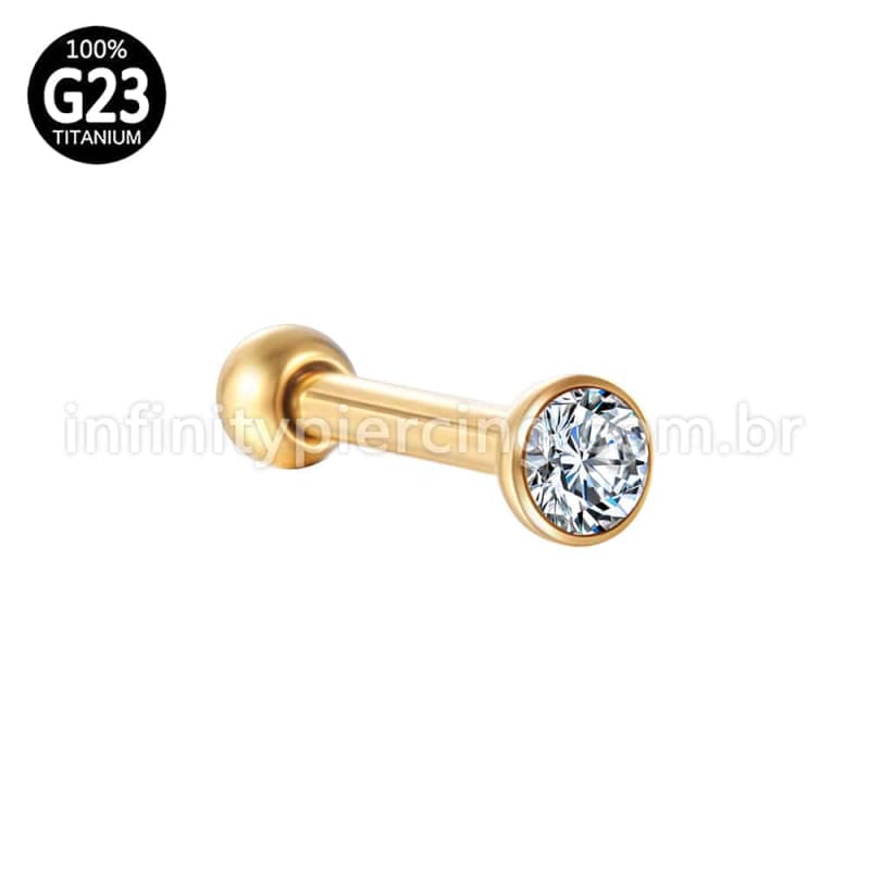 Piercing Microbell Australiano Titânio Zircônia