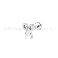 Piercing Labret Aço Cirúrgico Tesoura