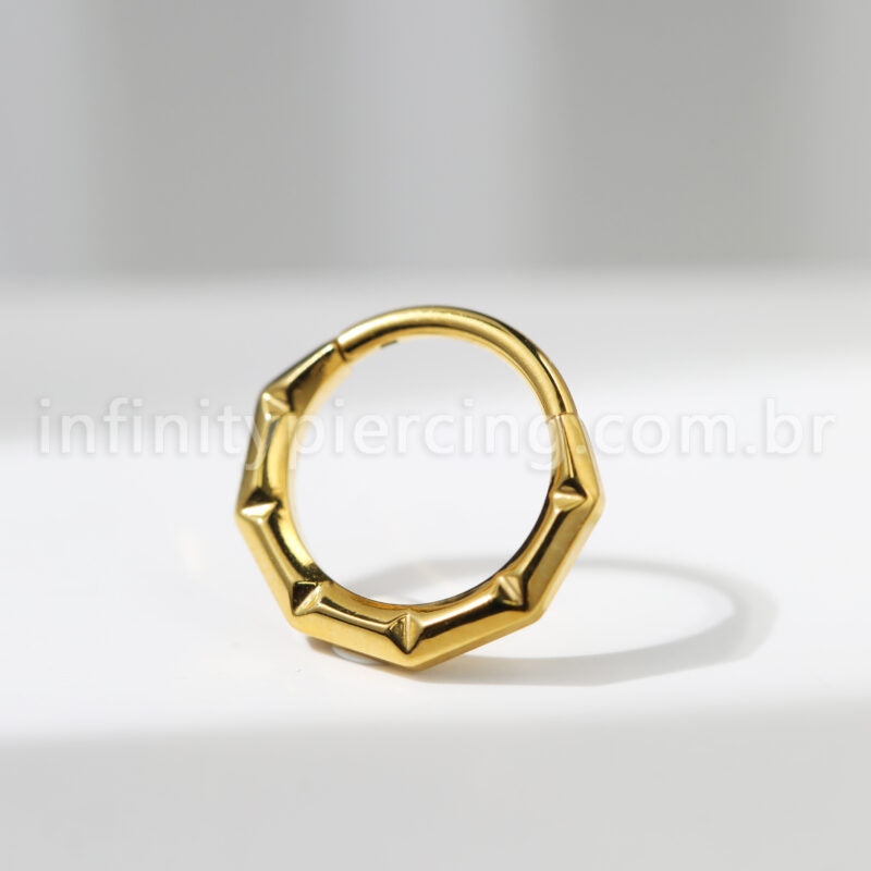 Piercing Argola Titânio Com Detalhes