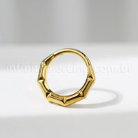 Piercing Argola Titânio Com Detalhes