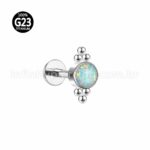 Piercing Labret Push Pin Titânio Indiano Zircônia