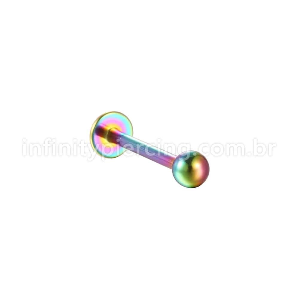 Piercing Labret Aço Cirúrgico 316L Rosca Interna