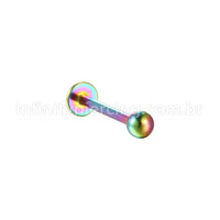 Piercing Labret Aço Cirúrgico 316L Rosca Interna