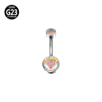 Piercing Banana Titânio 2 Pedras Zircônia