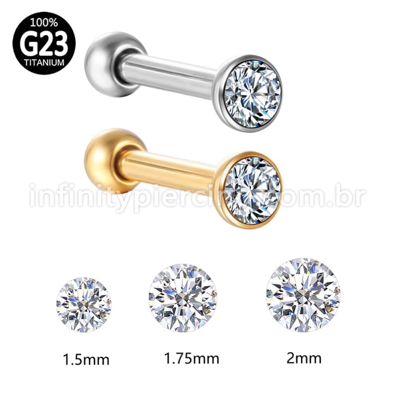 Piercing Microbell Australiano Titânio Zircônia