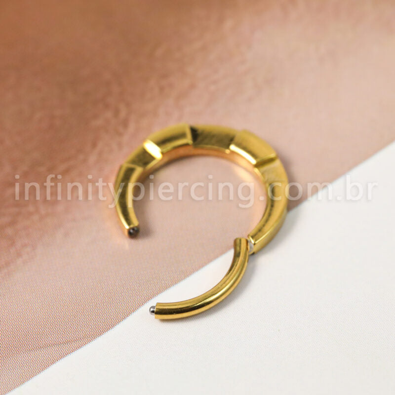 Piercing Argola Titânio Segmento Articulado Detalhada