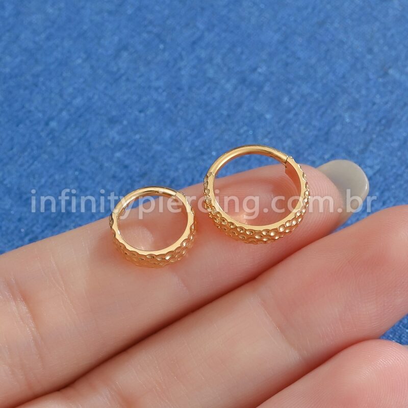 Piercing Argola Aço Cirúrgico Segmento Articulado Detalhado
