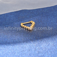 Piercing Argola Titânio Modelo V Zircônia