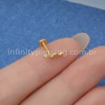 Piercing Labret Titânio Cobra Zircônia