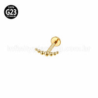 Piercing Labret Titânio Bolinhas