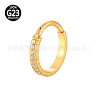 Piercing Argola Titânio Com Zircônia Cravejada