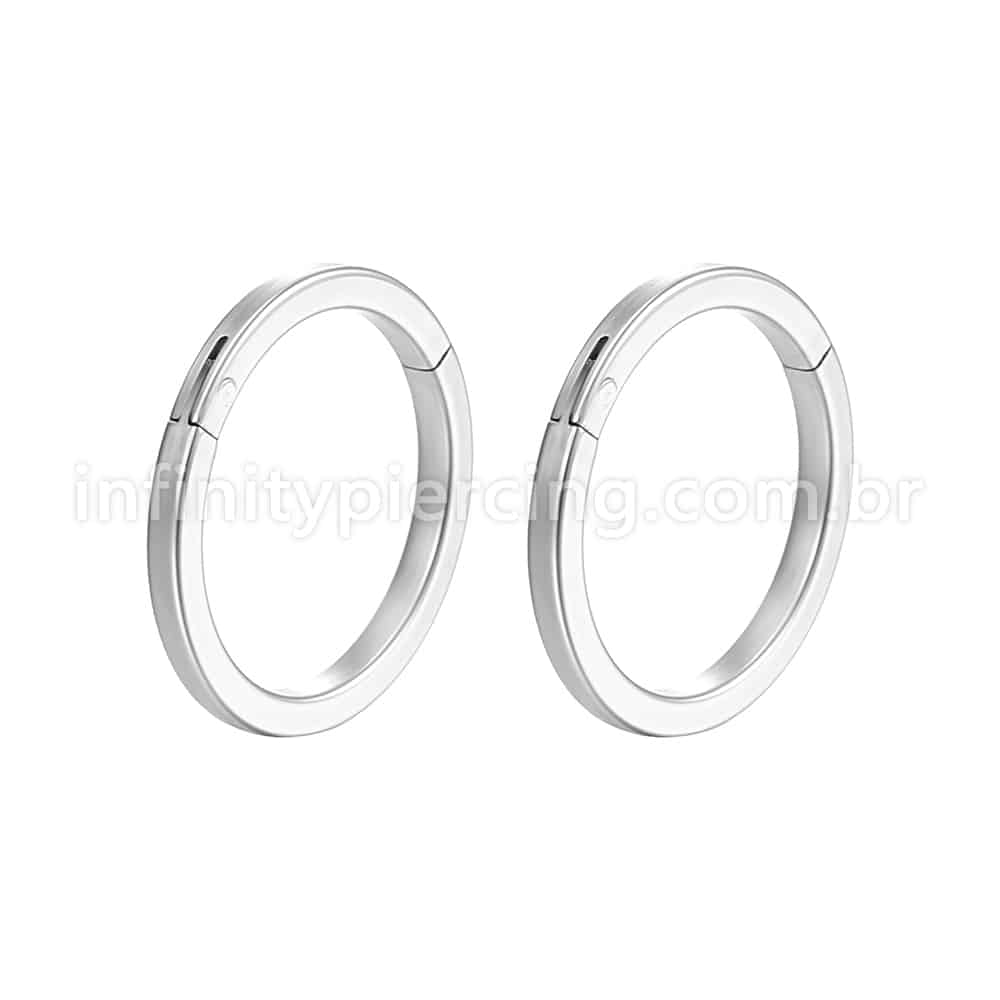 Brinco Argola Segmento Articulado Aço Cirúrgico Liso