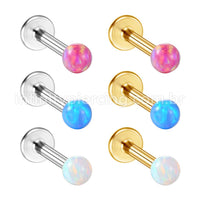 Piercing Labret Aço Cirúrgico Opala